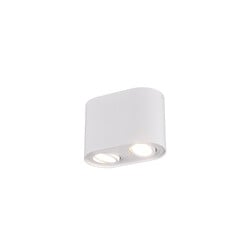 Trio Lighting Ronde richtbare duo plafondspot 2xGU10 mat wit
