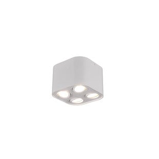 Trio Lighting Foco de techo cuadrante redondo ajustable 4xGU10 blanco mate
