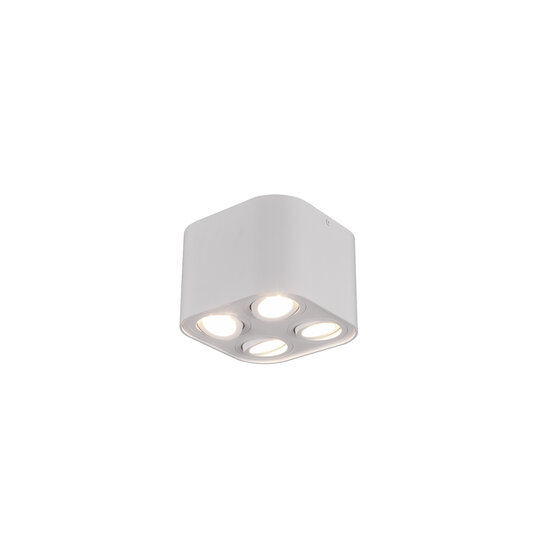Adjustable round quartet ceiling spot 4xGU10 white matt