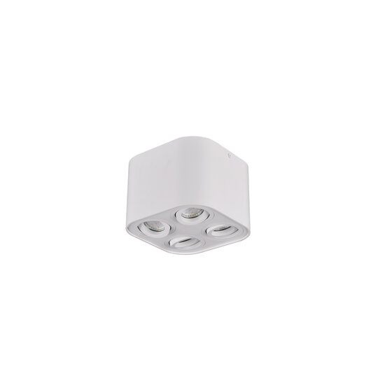 Trio Lighting Foco de techo cuadrante redondo orientable 4xGU10 blanco mate - Ideal para crear un ambiente acogedor en cualquier habitación