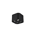 Adjustable round matt black quartet ceiling spot 4xGU10