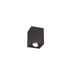 Sleek matte black rotatable single ceiling spot 1xGU10