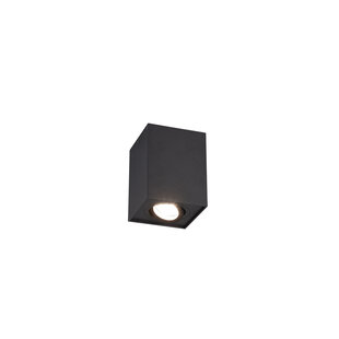 Sleek matte black rotatable single ceiling spot 1xGU10