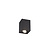 Sleek matte black rotatable single ceiling spot 1xGU10