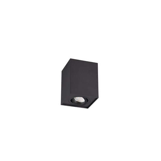 Trio Lighting Spot de plafond unique rotatif noir mat 1xGU10 - Idéal pour les intérieurs modernes