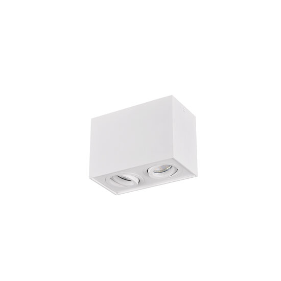 Elegante foco de techo duo orientable GU10 blanco