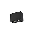 Tight rotatable matt black duo ceiling spot GU10