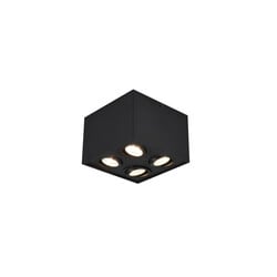 Trio Lighting Matt black sleek rotatable 4-spot ceiling lamp 4xGU10