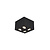 Matt black sleek rotatable 4-spot ceiling lamp 4xGU10