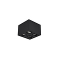 Plafonnier orientable élégant noir mat 4 spots 4xGU10