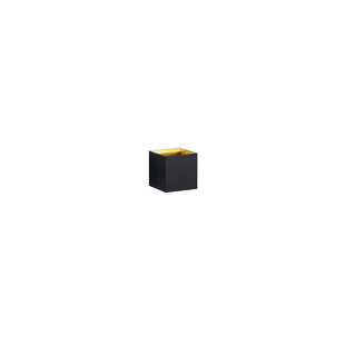 Kubus alu wandspot 1x4,3W 3000K mat zwart