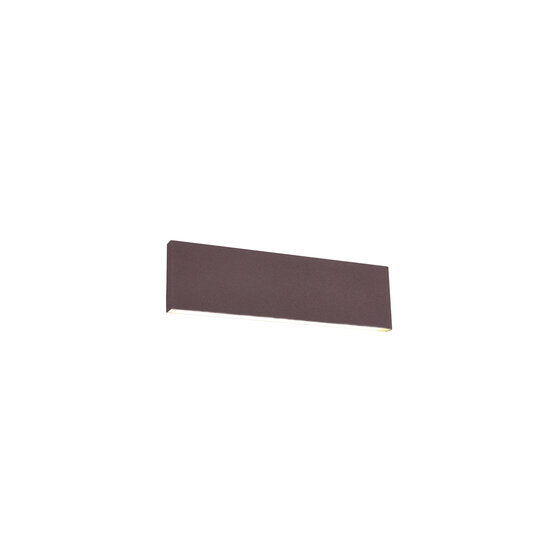 Petite applique murale haut/bas plat LED 6W 3000K couleur rouille