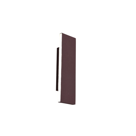 Petite applique murale haut/bas plat LED 6W 3000K couleur rouille