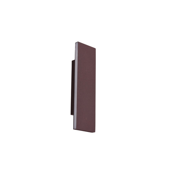 Petite applique murale haut/bas plat LED 6W 3000K couleur rouille