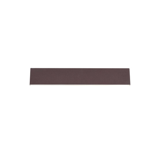Large flat top/bottom wall lamp LED 9W 3000K rust color