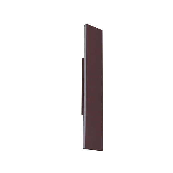 Large flat top/bottom wall lamp LED 9W 3000K rust color