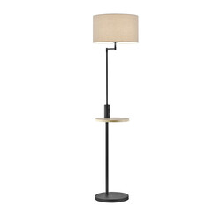 Trio Lighting Lámpara de pie rotativa 1xE27 USB negro mate