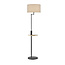 Lampadaire rotatif pratique 1xE27 USB noir mat