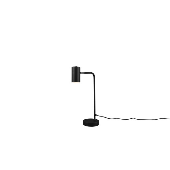 Trio Lighting Lampe de table/bureau rétro noir mat 1xGU10 - Idéale pour tout espace de travail
