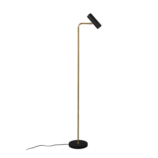 Trio Lighting Retro vloerlamp 1xGU10 mat messing - Stijlvolle verlichting voor elk interieur