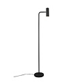 Matte black retro floor lamp 1xGU10