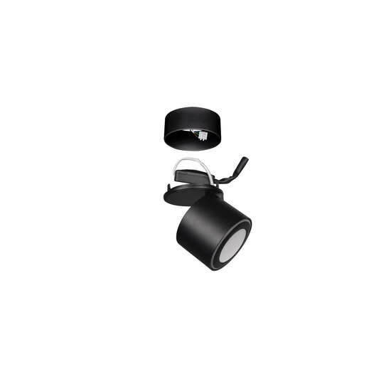 Trio Lighting Spot encastré/superficiel noir mat 1x5W 3000K - Solution d'éclairage idéale pour tout espace