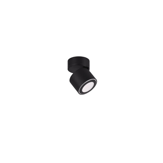 Trio Lighting Schwarzer, mattierter Deckeneinbau-/Aufbauspot 1x5W 3000K - Perfekte Beleuchtungslösung für jeden Raum