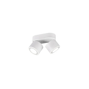 Trio Lighting Duo inbouw of opbouw mat wit plafondspot 2x5W 3000K