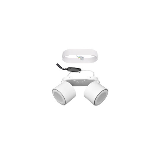 Trio Lighting Duo foco empotrado o de superficie blanco mate 2x5W 3000K - Solución de iluminación ideal para cualquier habitación