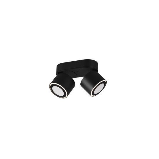 Trio Lighting Duo recessed or surface mounted ceiling spot 2x5W 3000K matt black - Ideal lighting solution for any space