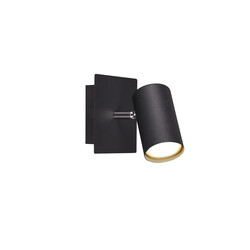 Black rotatable wall/ceiling spotlight GU10