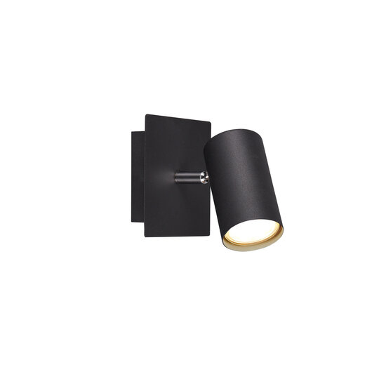 Black rotatable wall/ceiling spotlight GU10