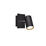 Black rotatable wall/ceiling spotlight GU10