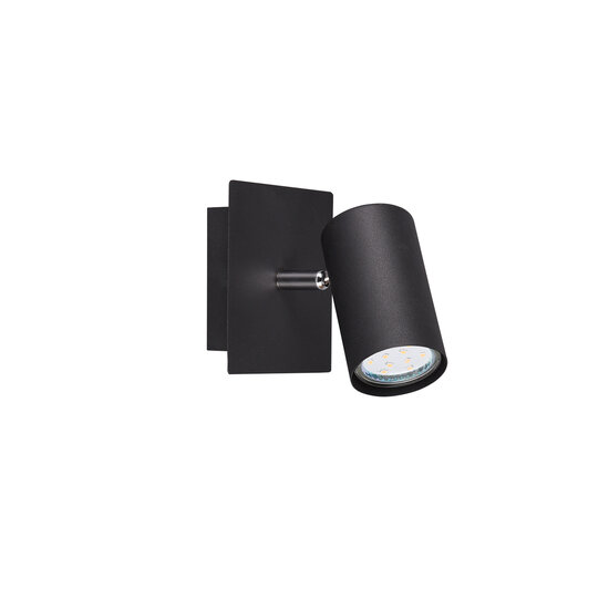 Black rotatable wall/ceiling spotlight GU10