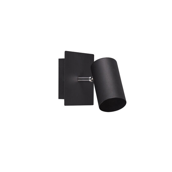 Black rotatable wall/ceiling spotlight GU10