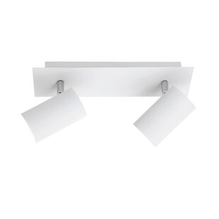 Spot de plafond rotatif en deux parties 2xGU10 blanc