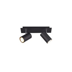 Trio Lighting Spot de plafond rotatif noir 2xGU10