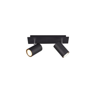 Trio Lighting Zwart tweedelige draaibare plafondspot 2xGU10