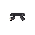 Spot de plafond rotatif noir en deux parties 2xGU10