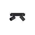 Spot de plafond rotatif noir en deux parties 2xGU10