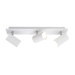 Spot de plafond rotatif en trois parties 3xGU10 blanc