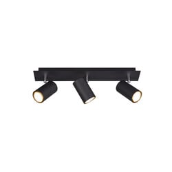 Trio Lighting Spot de plafond rotatif noir 3xGU10