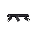 Black three-piece rotatable ceiling spot 3xGU10