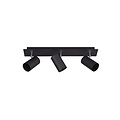 Black three-piece rotatable ceiling spot 3xGU10