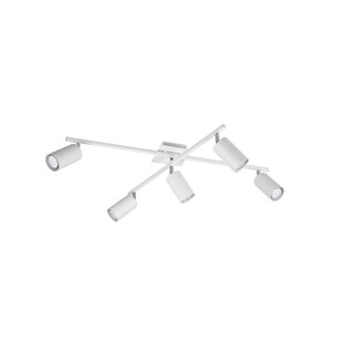 Rotatable asymmetrical ceiling lamp 5xGU10 white