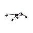 Trio Lighting Lámpara de techo asimétrica negra mate rotativa 5xGU10 - Crea la atmósfera perfecta con iluminación ajustable