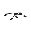 Trio Lighting Draaibaar mat zwarte asymmetrische plafondlamp 5xGU10 - Creëer de perfecte sfeer met verstelbaar licht