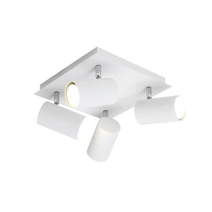 White four-piece ceiling spotlights 4xGU10