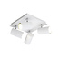 White four-piece ceiling spotlights 4xGU10