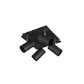 Focos de techo de cuatro partes 4xGU10 negro mate